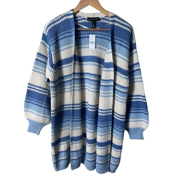 NEW Lane Bryant Open-Front Cardigan - Stripe Size 14/16 - Picture 6 of 11